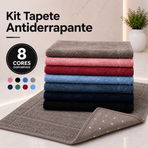 Kit 2 e 3 Tapete Banheiro Antiderrapante Grosso